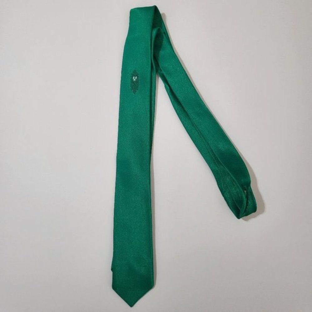 Men's Vintage Sears Creative Cravat Embroidery Green‎ Minimal Design Green Tie